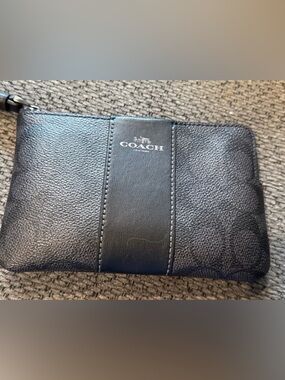 COACH Black Monogram Wristlet